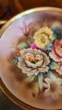 Load image into Gallery viewer, Antique Noritake Hand-Painted Porcelain Floral Pedestal Bowl Dish
