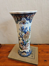 Load image into Gallery viewer, 42403 Vieux Rhodes Boch Belgium Porcelain Vase Florals and Exotic Birds
