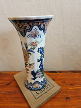 Load image into Gallery viewer, 42403 Vieux Rhodes Boch Belgium Porcelain Vase Florals and Exotic Birds
